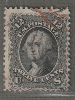 Etats-Unis D'Amérique - N°23 Obl (1861) G.Washington : 12c Noir. - Used Stamps