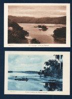 Congo Belge. Le Fleuve Congo Près De Matadi. Rives Boisées. Lot De 2 Cartes - Congo Belge