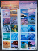 Japan 2021, Natural Landscapes, Two MNH Sheetlets - Unused Stamps