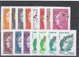 FRANCE 2012 MARIANNE DE L EUROPE MAXI TIMBRES ETOILES D OR LA SERIE DE 15 VALEURS NEUF** YT 4662A A 4662Q - 2008-2013 Marianne Van Beaujard