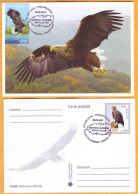 2021 Moldova Moldavie Romania Maxicard ”The Lower Prut Biosphere Reserve 30th Foundation Annivers" Birds, Eagle - Kranichvögel