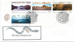 AUSTRALIA WORLD HERITAGE: Lord Howe Island,Australian Fossil Mammal Naracoorte,Willandra Lakes,etc.Special Cover - Fossili