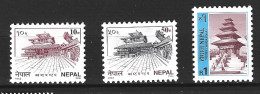 NEPAL. N°588-90 De 1996. Temples. - Hinduism
