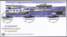 UNO U.N. United Nations New York 2010 Transport Ships Boats Mi.no. 1229-33 FDC - FDC