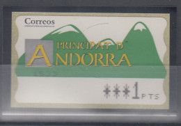Andorra ATM Berge, Buchdruck, Normales Papier, Wert 4-stellig Aut.-Nr. 1533 - Autres & Non Classés