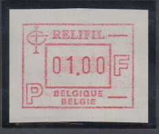 Belgien FRAMA-ATM Sonderausgabe RELIFIL (1985) Aus OA **  - Sonstige & Ohne Zuordnung