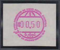 Brasilien FRAMA Sonder-ATM UPU-Kongress 1979, Wertstufe 00,50 Cr$ **, Mi.-Nr. 1 - Franking Labels
