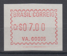 Brasilien FRAMA-ATM VA.00005, Wert 07,00 Cr$, Von VS **  - Frankeervignetten (Frama)