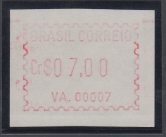 Brasilien FRAMA-ATM VA.00007, Wert 07,00 Cr$, Von VS **  - Vignettes D'affranchissement (Frama)