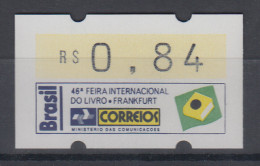 Brasilien Klüssendorf-ATM Sonderausgabe Buchmesse Frankfurt 1994 ** - Franking Labels