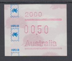Australien Frama-ATM Ameisenigel, Sonderausgabe SYDPEX `88 ** Aus OA  - Automatenmarken [ATM]