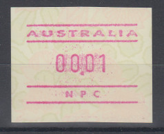 Australien Frama-ATM Waratah-Blume Mit Eindruck NPC ** - Timbres De Distributeurs [ATM]