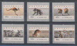 Australien Tritech-ATM Kangaroo / Koala 6 Motive Kpl. ST. PETERS 2002 - Timbres De Distributeurs [ATM]