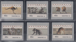 Australien Tritech-ATM Kangaroo / Koala 6 Motive Kpl.  SINGAPORE 95 - Timbres De Distributeurs [ATM]