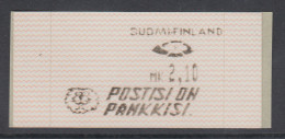 Finnland 1991 Dassault-ATM 1.Ausgabe Turku, POSTISI ON PANKKISI, Mi.-Nr. 10.2 Z1 - Vignette [ATM]