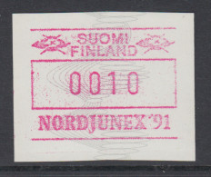 Finnland 1990 FRAMA-ATM Wellenlinien Und Spiralen NORDJUNEX`91, Mi.-Nr. 11 - Vignette [ATM]