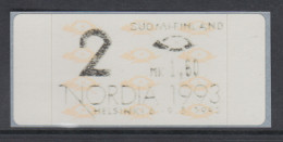 Finnland 1993 Dassault-ATM 4.Ausgabe Espoo, NORDIA 1993 , Mi.-Nr. 12.5 Z2 - Automaatzegels [ATM]