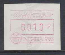 Finnland FRAMA-ATM Wellenlinien Und Spiralen Grau, NORDIA 1993, Mi.-Nr. 13 - Automatenmarken [ATM]
