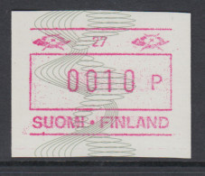 Finnland 1993 FRAMA-ATM Wellenlinien U. Spiralen Grün Mit Aut.-Nr. Mi.-Nr. 14.2 - Timbres De Distributeurs [ATM]