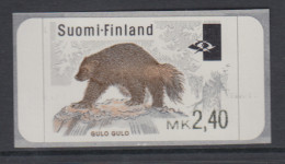Finnland 1995, ATM Vielfraß, Werteindruck Breit 2,40, Mi.-Nr. 29.2 - Viñetas De Franqueo [ATM]