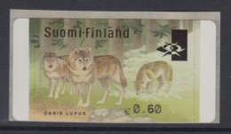 Finnland 2002 €-ATM Wölfe Im Wald, Werteindruck Klein, Mi.-Nr. 38.2 - Machine Labels [ATM]