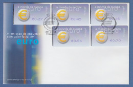 Portugal 2002 ATM €-Einführung SMD Mi-Nr. 40.1.Satz 5 Werte 27-45-46-54-70 FDC - Vignette [ATM]