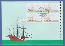 Portugal 1997 ATM Galeone Mit DV Mi.-Nr. 15 Satz 45-75-95-140 Auf Offiz. FDC - Timbres De Distributeurs [ATM]