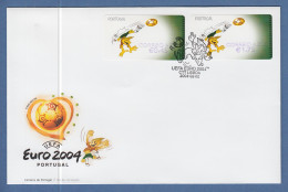 Portugal 2004 ATM Fussball-EM NewVision Mi.-Nr. 44.3 Satz AZUL 45-175 FDC - Vignette [ATM]