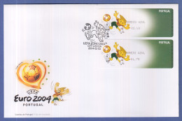 Portugal 2004 ATM Fussball-EM Monétel Mi.-Nr. 45 Satz AZUL 0,45 - 1,75 Auf FDC - Vignette [ATM]