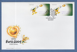 Portugal 2004 ATM Fussball-EM SMD Mi.-Nr. 44.1 Satz AZUL 45-175 FDC - Machine Labels [ATM]