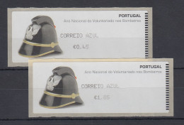 Portugal 2008 ATM Feuerwehr-Helm Monétel Mi.-Nr. 63 Satz AZUL 45-185 **  - Machine Labels [ATM]