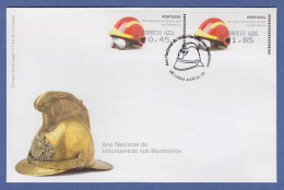 Portugal 2008 ATM Feuerwehr-Helm Amiel Mi.-Nr. 62.2e Satz AZUL 45-185 Auf FDC - Automaatzegels [ATM]