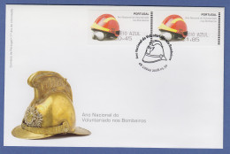 Portugal 2008 ATM Feuerwehr-Helm SMD Mi.-Nr. 62.1e Satz AZUL 45-185 Auf FDC   - Vignette [ATM]