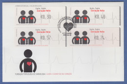 Portugal 2005 ATM Kardiologie Monétel Mi.-Nr. 49 Satz 30-48-57-74 Auf FDC - Vignette [ATM]