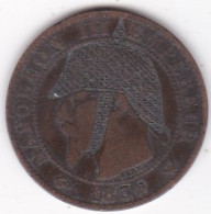 Monnaie Satirique Sur 5 Centimes 1856 Napoléon III, En Bronze - Abarten Und Kuriositäten