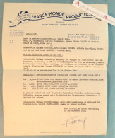 ● Liliane PATRICK Actrice Lettre 1954 France Monde Production Popesco De Malet Théâtre Jean Marsan Née Toulouse Boissol - Acteurs & Toneelspelers