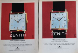 1963 - Orologio ZENITH -  2 Pagine Pubblicità Cm. 13 X 18 - Horloge: Zakhorloge