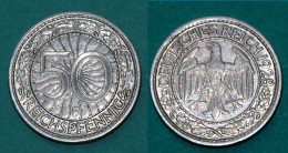 50 Reichpfennig 1928 F Weimar - Jäger 324   (18406 - 50 Rentenpfennig & 50 Reichspfennig