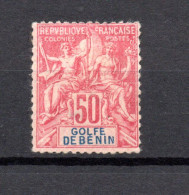 Benin (France) 1893 Old 50 C. Sage Stamp (Michel 27) Unused/MLH - Usati