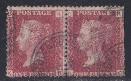 Grande Bretagne - 1840 - 1901  Victoria - 1 P Dentelé  KB KC  Y&T N ° 26  Paire Oblitéré - Used Stamps