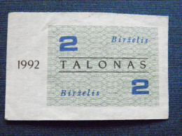 2 Talonas 1992 Lithuania June - Lituania