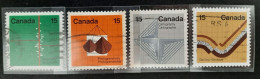 Canada 1972  USED  Sc582 -585,   4 X 15c Earth Sciences - Usados