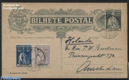 Cape Verde 1898 Reply Paid Postcard, Uprated, Used Postal Stationary - Cape Verde