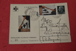 Viareggio Cartolina Per 1° Centenario Dopolavoro Filatelico 1940 Intero Tessera N. 45 PNF Fascio Raro++++ - Viareggio