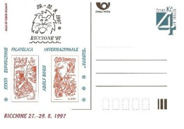 CDV A 25 Czech Republic Riccione Stamp Fair Europa Bruncvik And The Lion 1997 Braunsweig - Cartes Postales