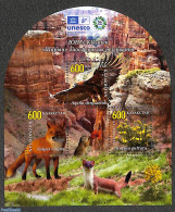 Kazakhstan 2022 Charyn Reserve S/s, Mint NH, History - Nature - Unesco - Animals (others & Mixed) - National Parks - Natuur