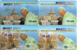 Israel - RYF - Pope's Visit To Hollyland, Set Of 4 Cards, Remote Mem. 150Units, Used - Israel
