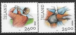 Islande 1991 N° 702/703 Neufs Sports Golf Et Lutte - Unused Stamps