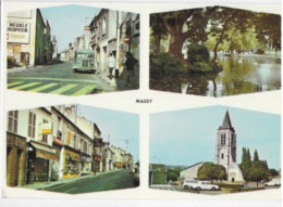 91 MASSY (Yonne) Divers Aspects De La Ville-Eglise Ste Marie Madeleine Edit. Raymon Bobigny (commerces Voitures- HY ) - Massy