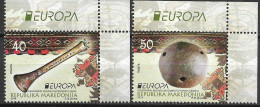 2014 Makedonien Macedonija Mi. 694-5   **MNH   Europa: Volksmusikinstrumente. - 2014